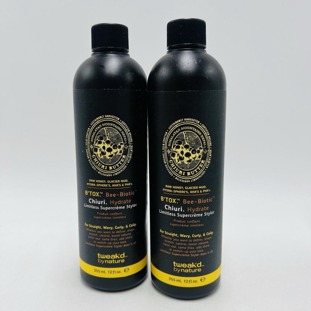 2 Tweak'd by Nature B'Tox Bee Biotic Chiuri Limitless Supercreme Styler 12 oz